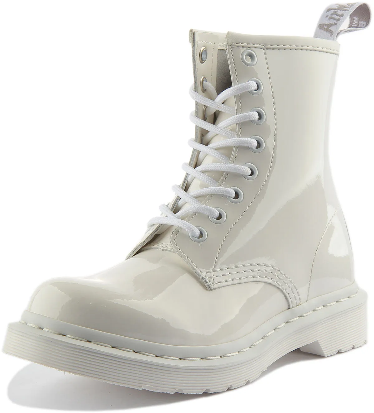 Dr Martens 1460 Mono In White Patent For Women Shoes Dr Martens