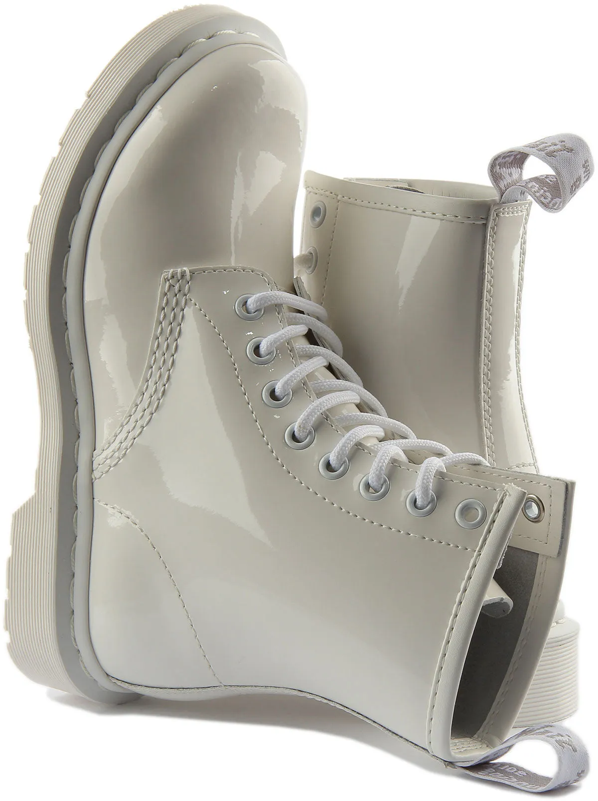 Dr Martens 1460 Mono In White Patent For Women Shoes Dr Martens