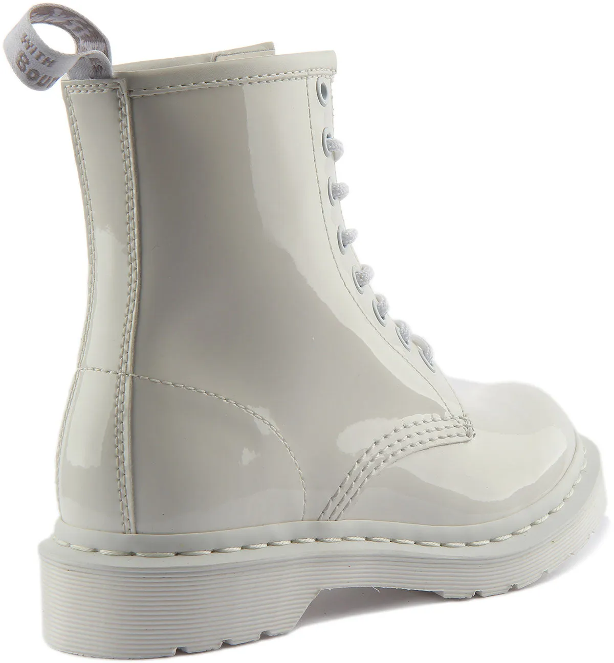 Dr Martens 1460 Mono In White Patent For Women Shoes Dr Martens