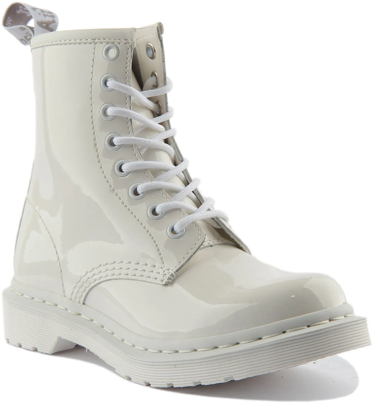 Dr Martens 1460 Mono In White Patent For Women Shoes Dr Martens