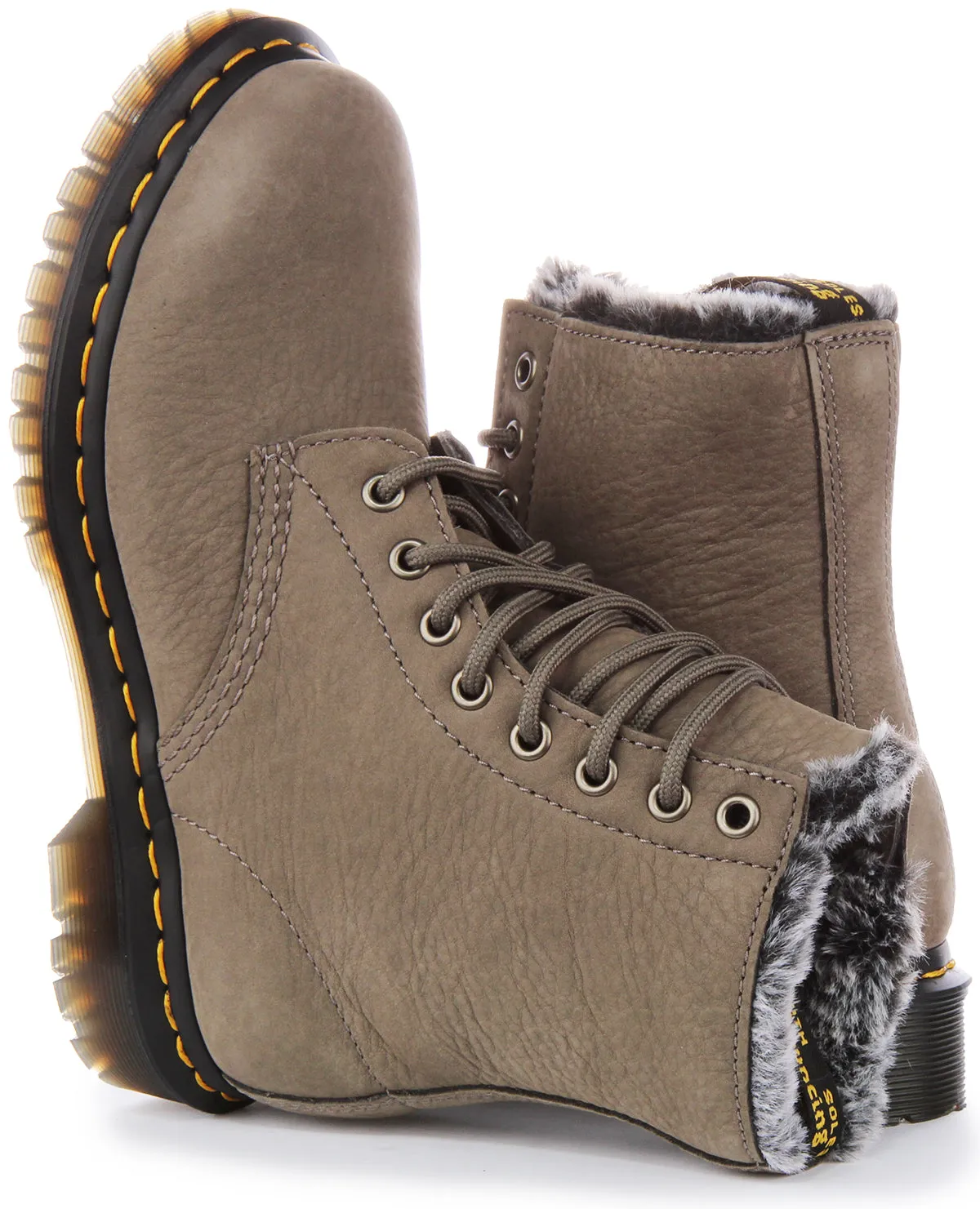 Dr Martens 1460 Serena In Grey For Women Shoes Dr Martens