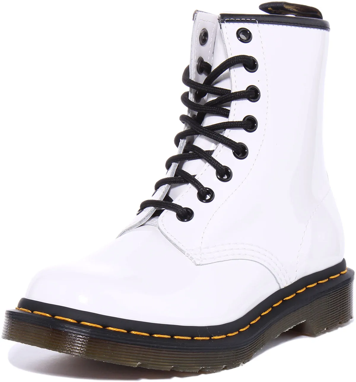 Dr Martens 1460 W In White Patent For Women Shoes Dr Martens