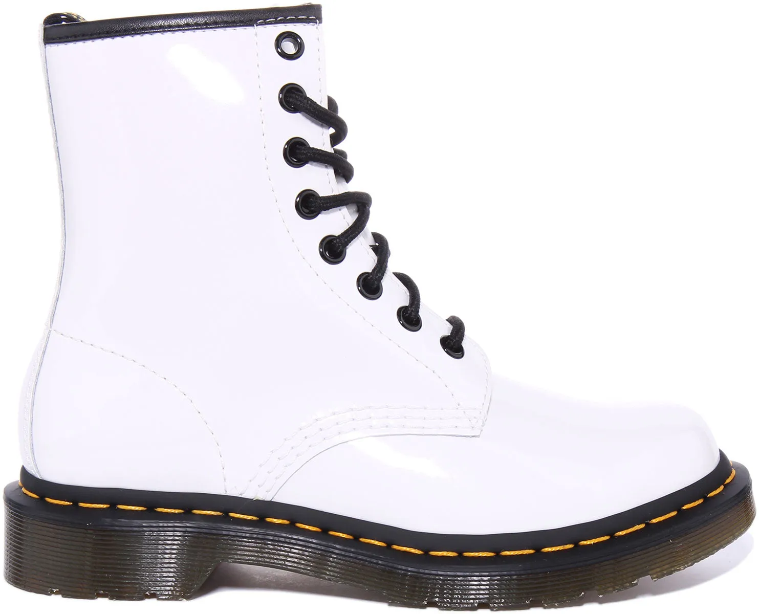 Dr Martens 1460 W In White Patent For Women Shoes Dr Martens