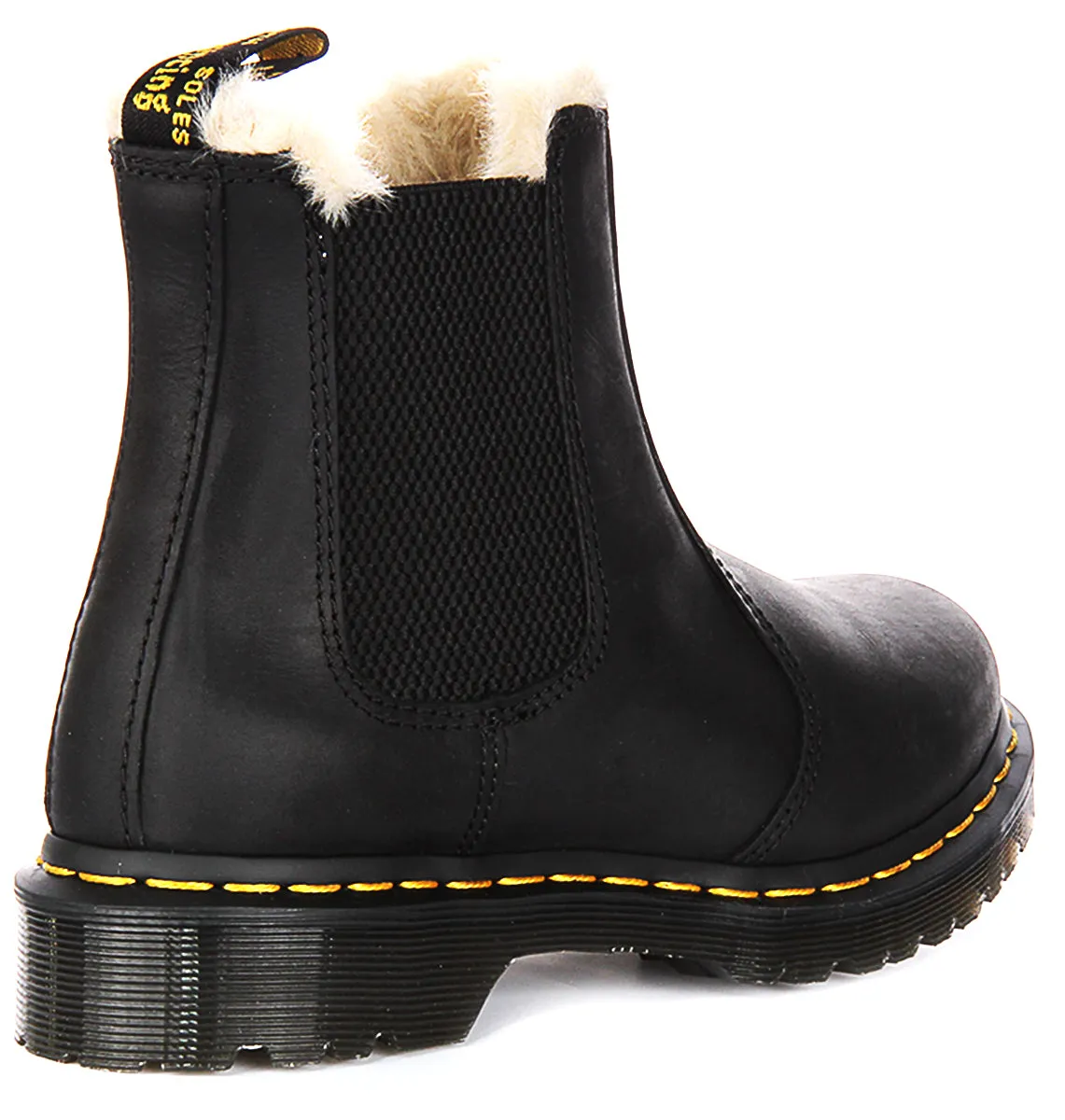 Dr Martens 2976 Leonore In Black Fur Lined Shoes Dr Martens