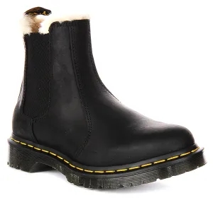 Dr Martens 2976 Leonore In Black Fur Lined Shoes Dr Martens
