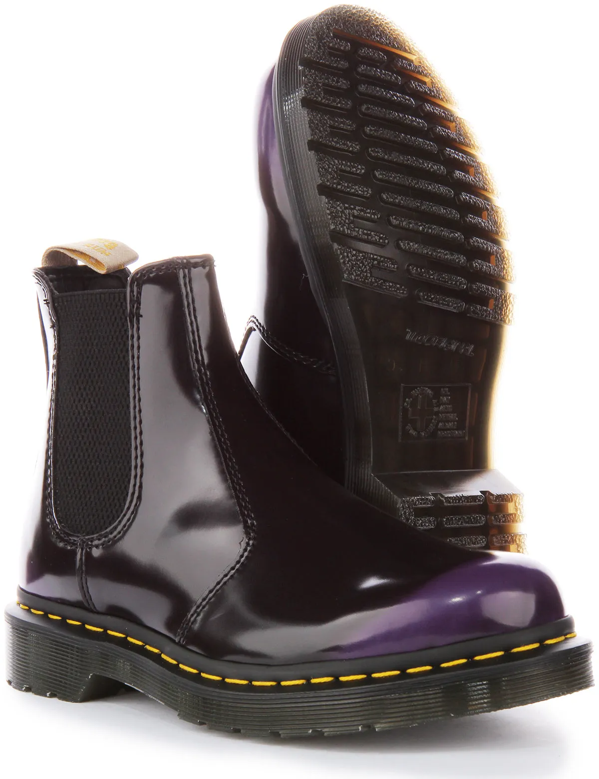 Dr Martens Vegan 2976 In Black Purple Shoes Dr Martens