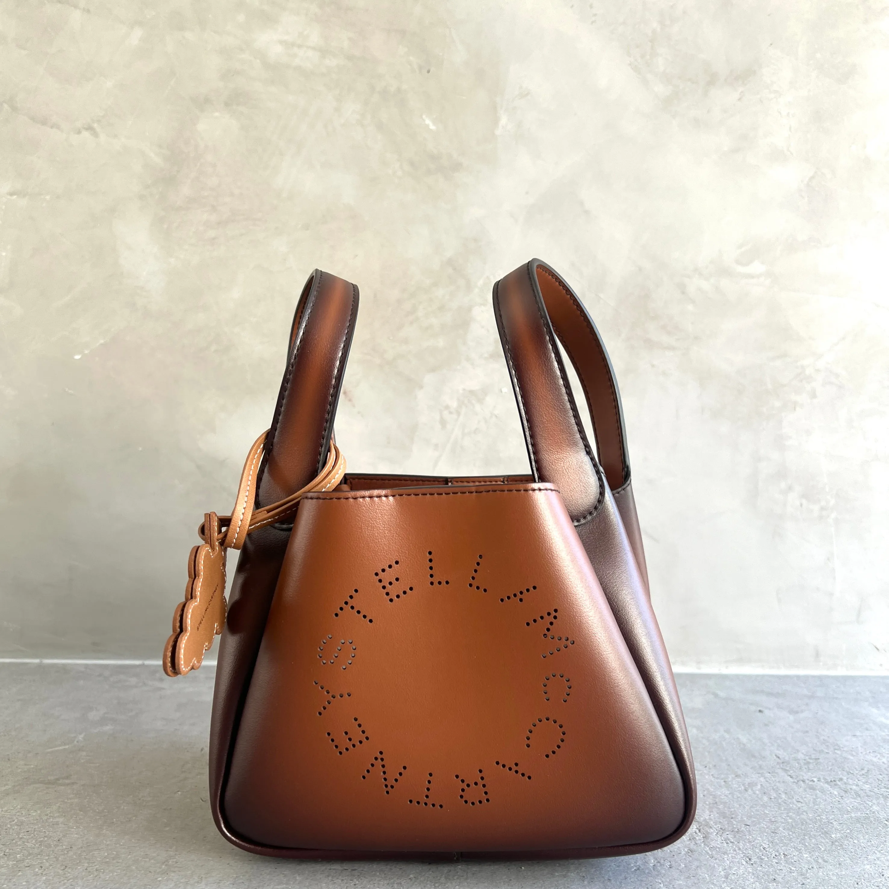 Dumpling Logo Aged Shoulder Bag, Brandy Bags_Stella Mccartney_Bags