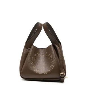 Dumpling Logo Grain Shoulder Bag, Brown Bags_Stella Mccartney_Bags