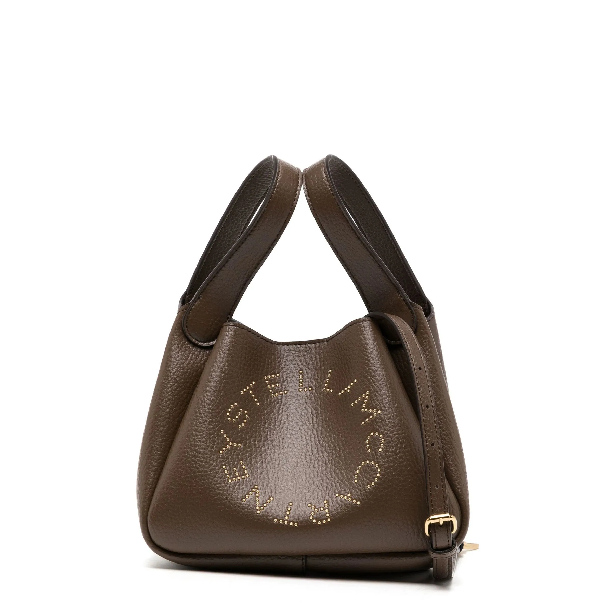 Dumpling Logo Grain Shoulder Bag, Brown Bags_Stella Mccartney_Bags