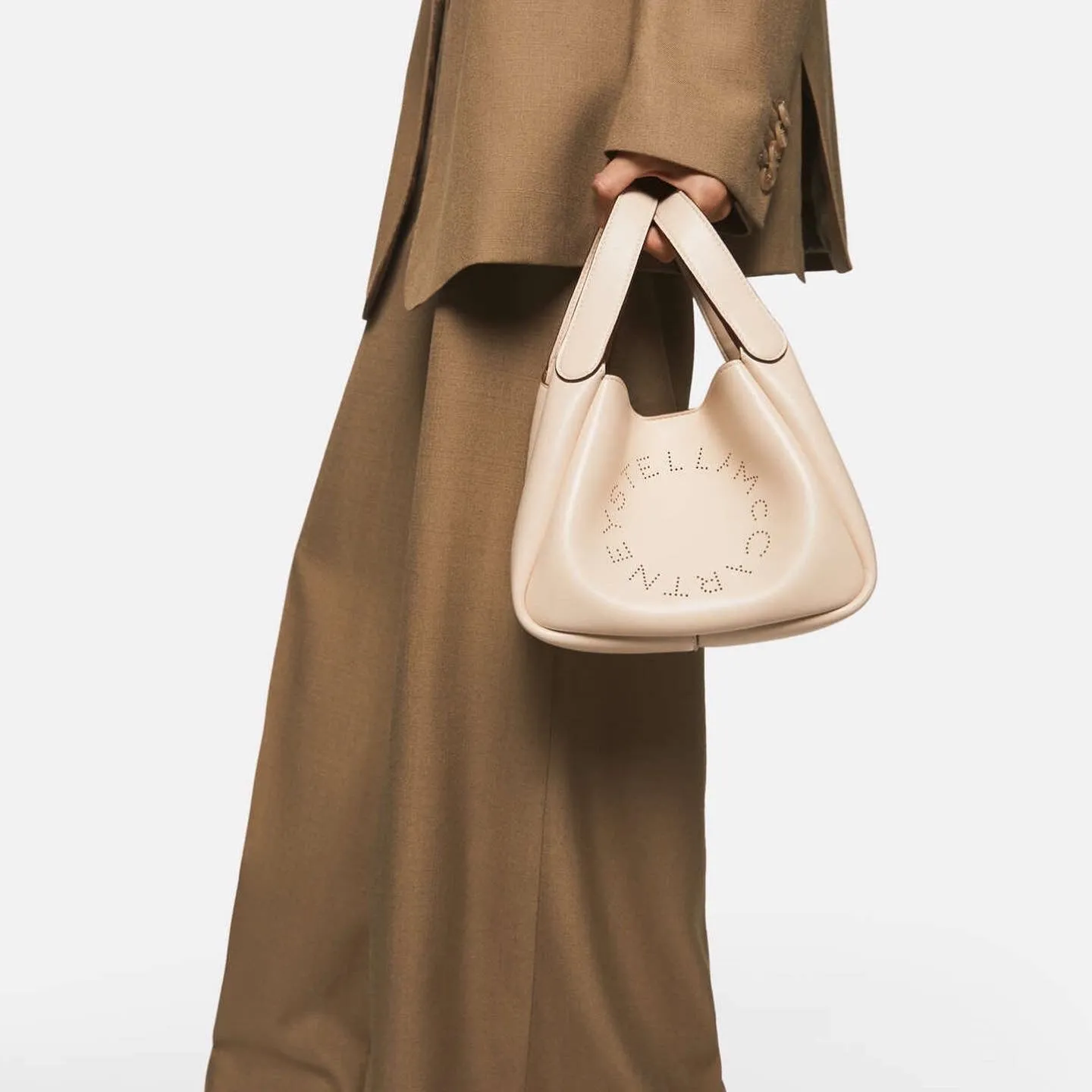 Dumpling Logo Shoulder Bag, White Bags_Stella Mccartney_Bags
