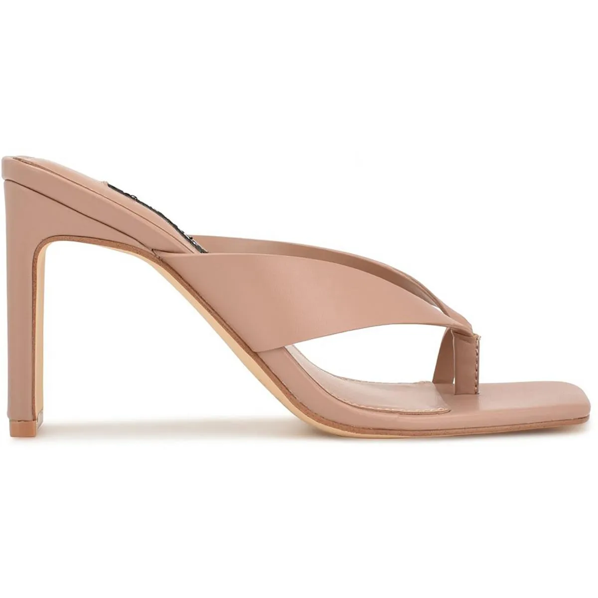 Durlife 3 Womens Faux Leather Square Toe Heels