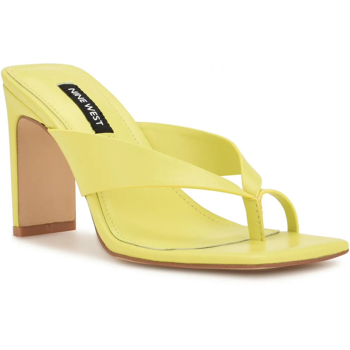 Durlife 3 Womens Faux Leather Square Toe Heels