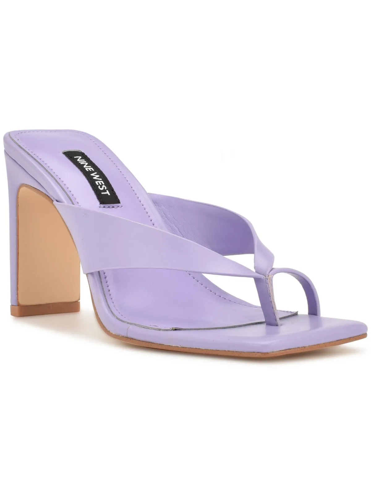 Durlife 3 Womens Faux Leather Square Toe Heels