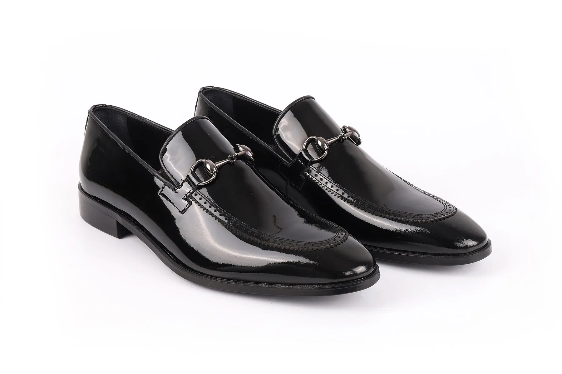 Edroy Patent Leather Horsebit Buckle Dress Shoes