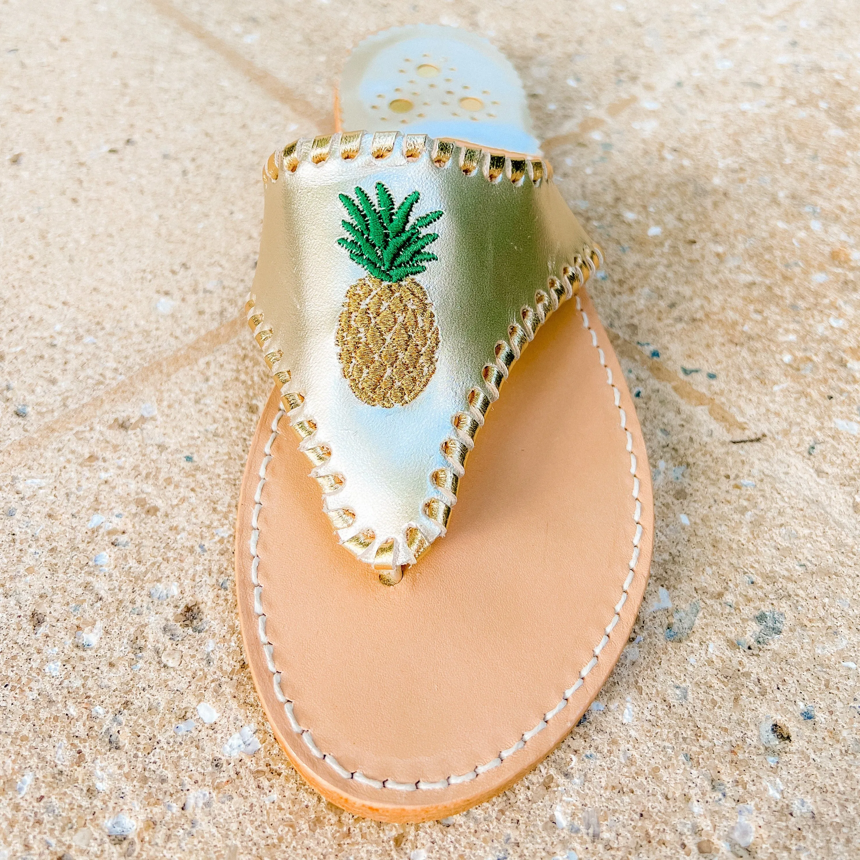 Embroidered Gold Pineapple
