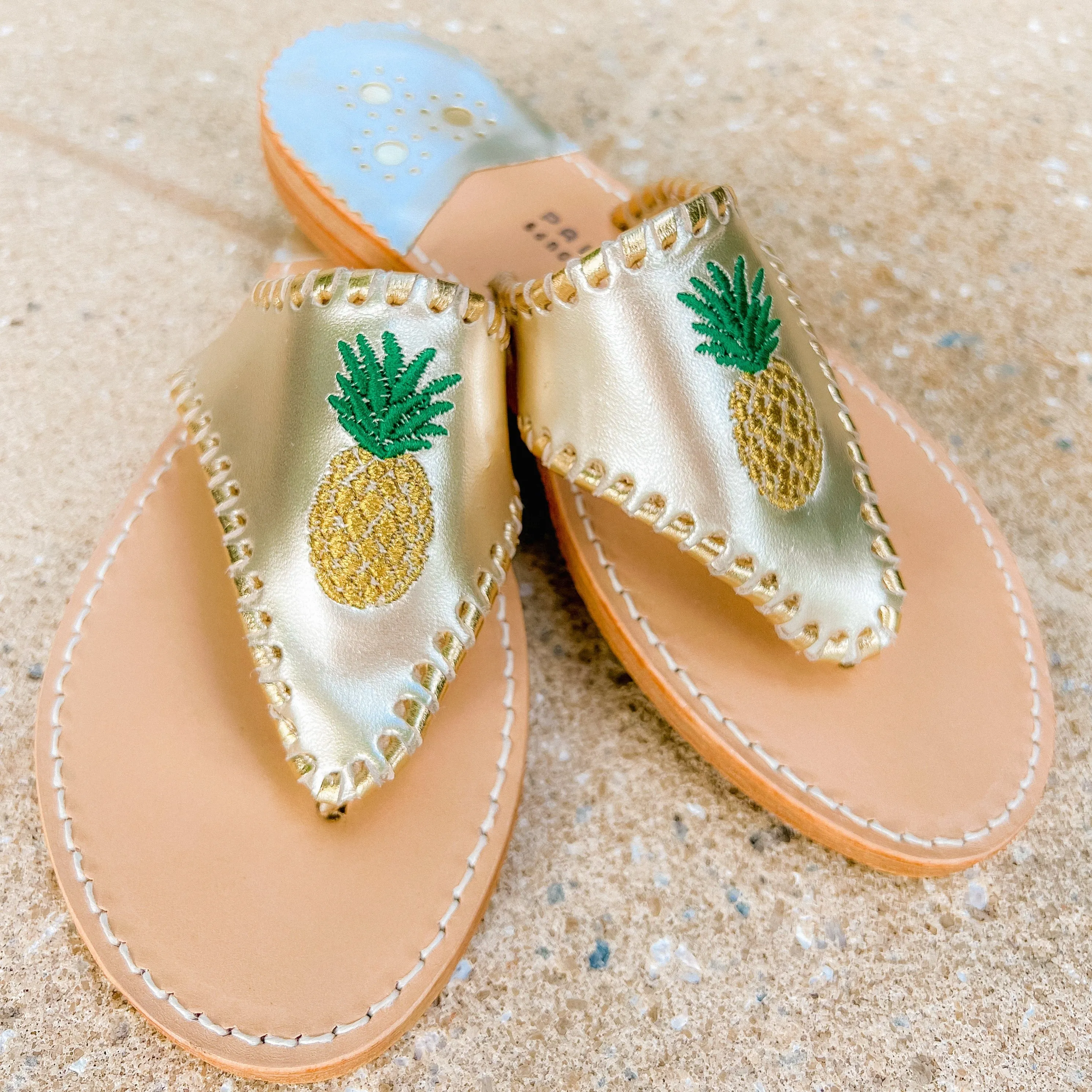 Embroidered Gold Pineapple