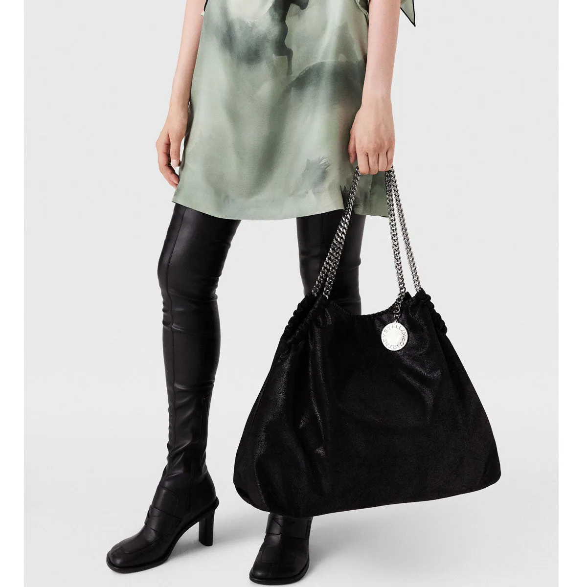 Falabella Drawstring Tote Bag, Black (G) Bags_Stella Mccartney_Bags