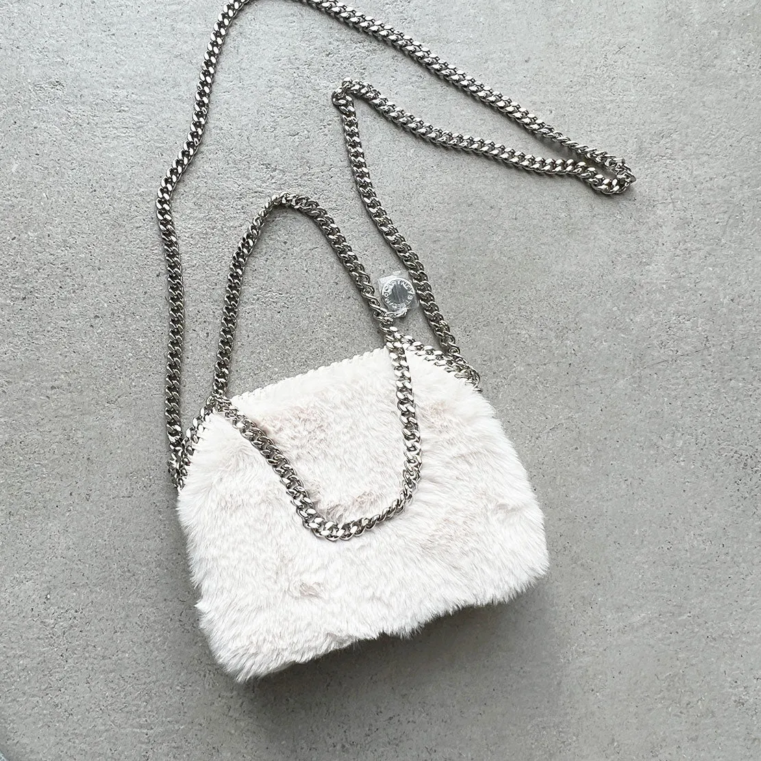 Falabella Evening Bag Fluffy, Ivory Bags_Stella Mccartney_Bags