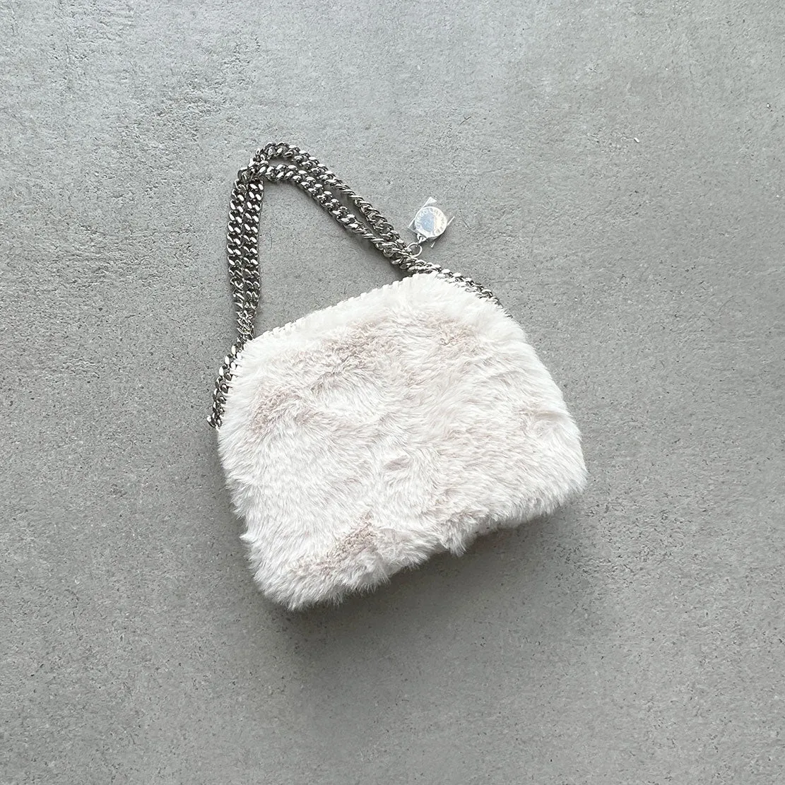 Falabella Evening Bag Fluffy, Ivory Bags_Stella Mccartney_Bags
