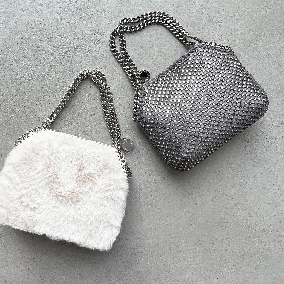 Falabella Evening Bag Fluffy, Ivory Bags_Stella Mccartney_Bags