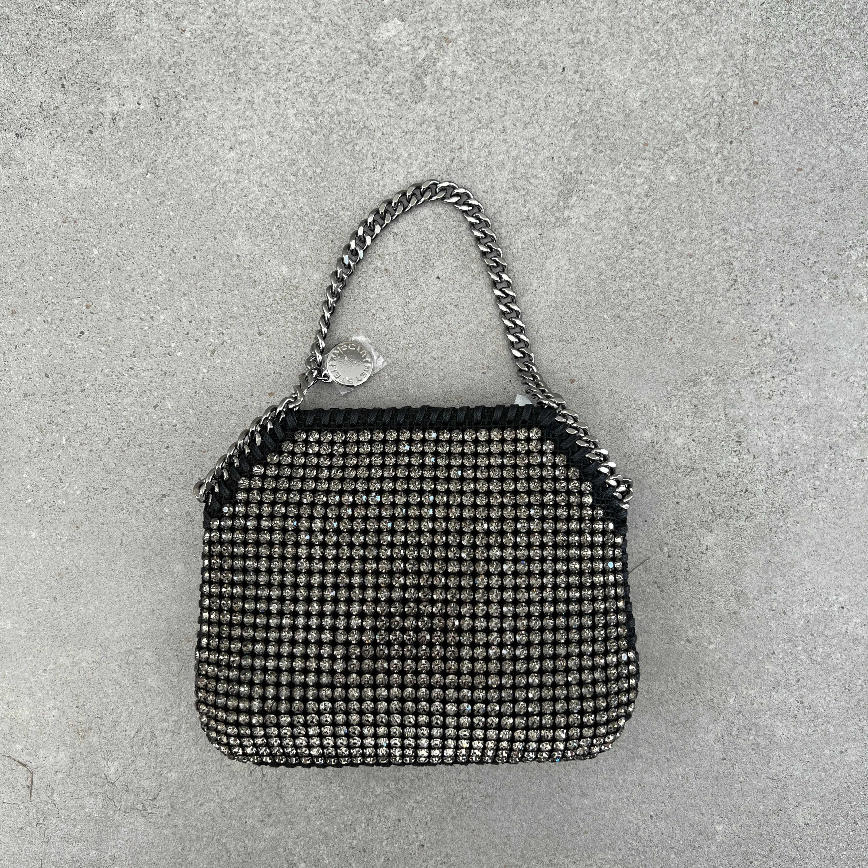 Falabella Evening Crystal All Over, Black Bags_Stella Mccartney_Bags