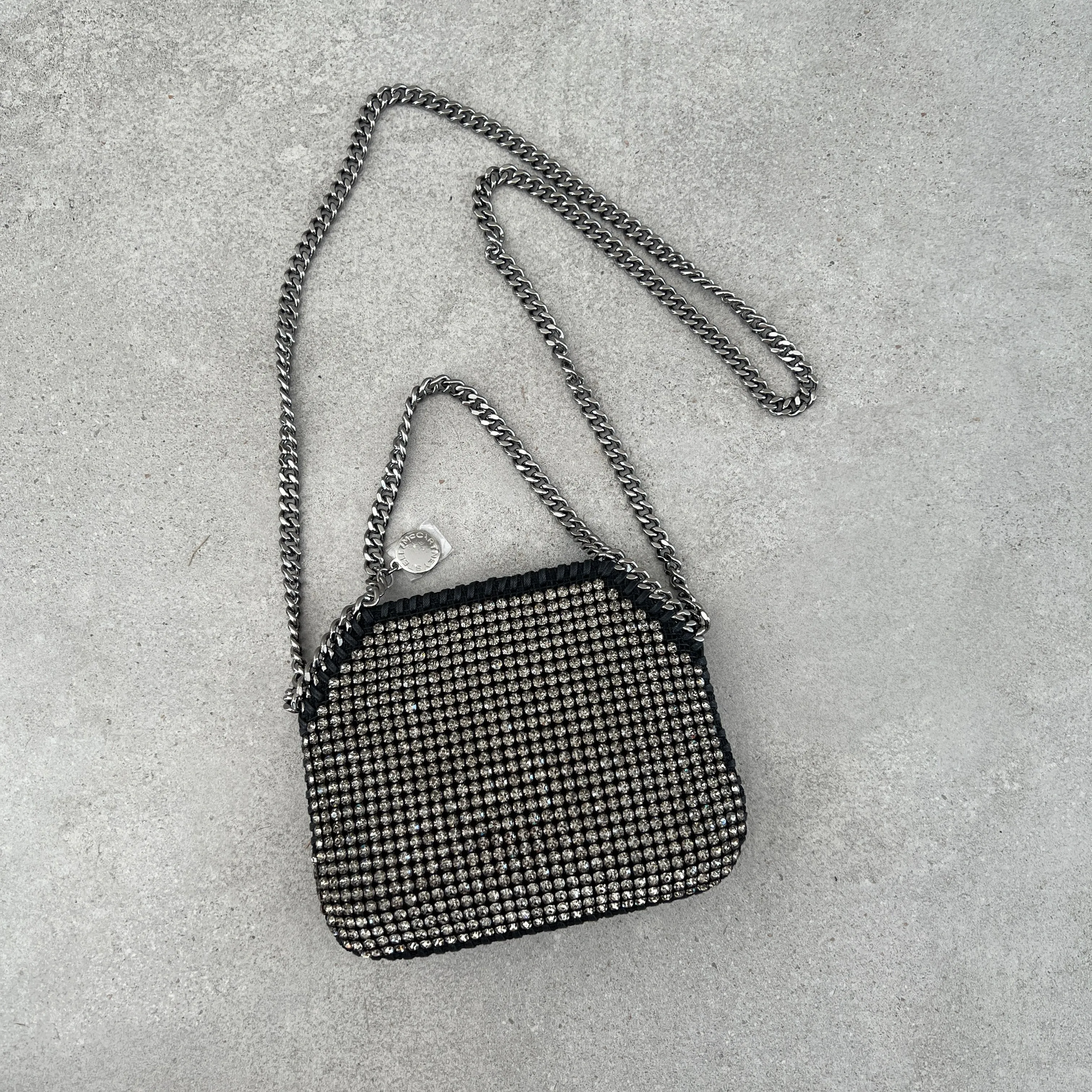 Falabella Evening Crystal All Over, Black Bags_Stella Mccartney_Bags