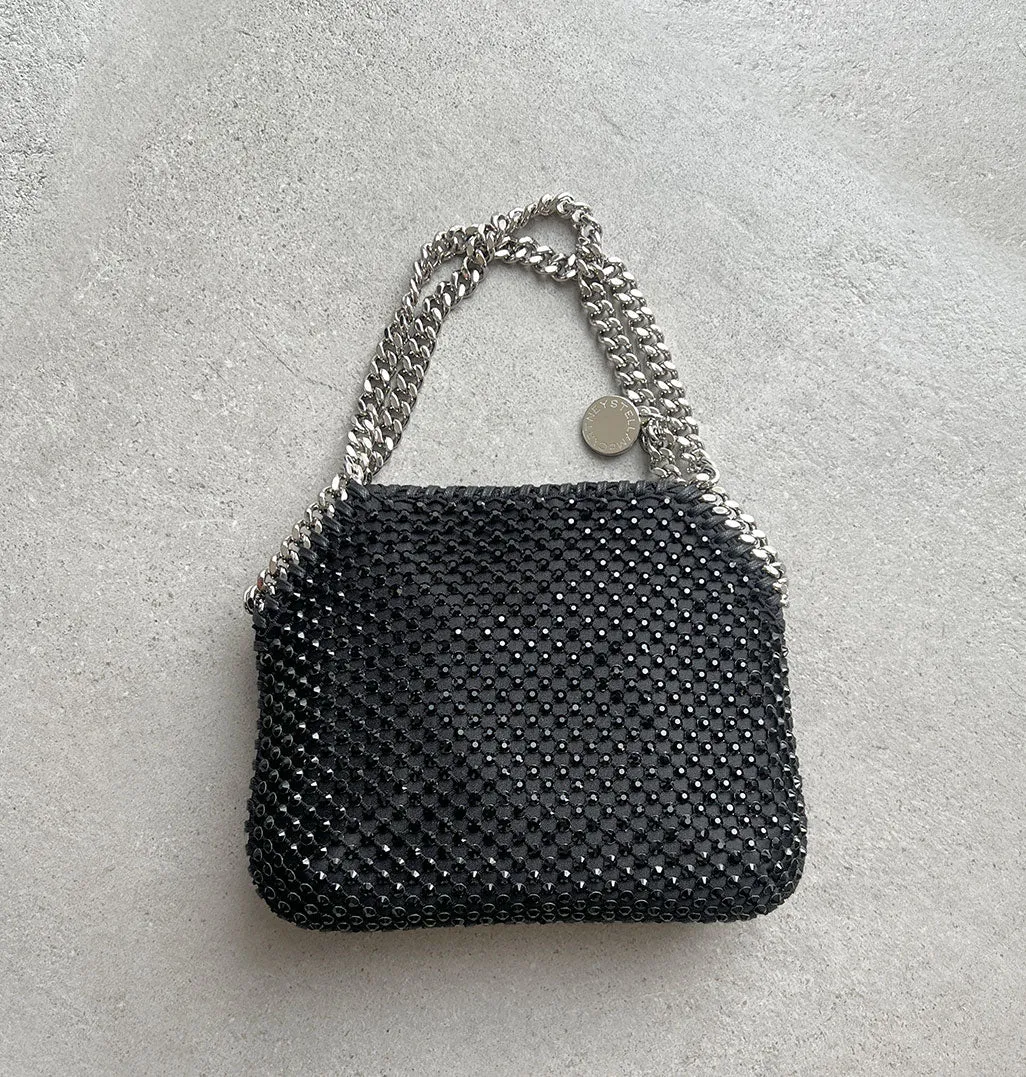 Falabella Evening Crystal Mesh, Black Bags_Stella Mccartney_Bags