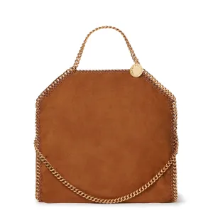 Falabella Large 3 Chain Tote Bag, Suede, Brandy Bags_Stella Mccartney_Bags