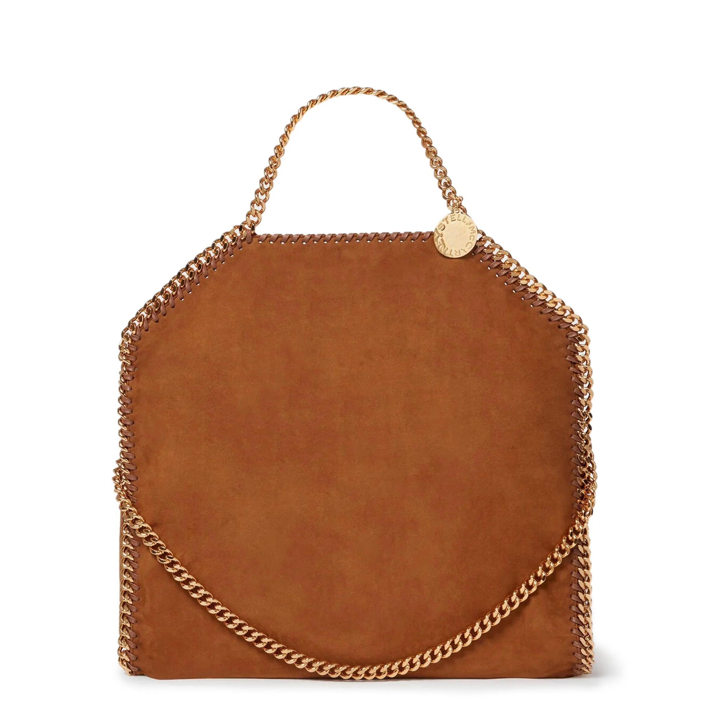 Falabella Large 3 Chain Tote Bag, Suede, Brandy Bags_Stella Mccartney_Bags
