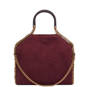 Falabella Large 3 Chain Tote Handle in Woven, Plum Bags_Stella Mccartney_Bags