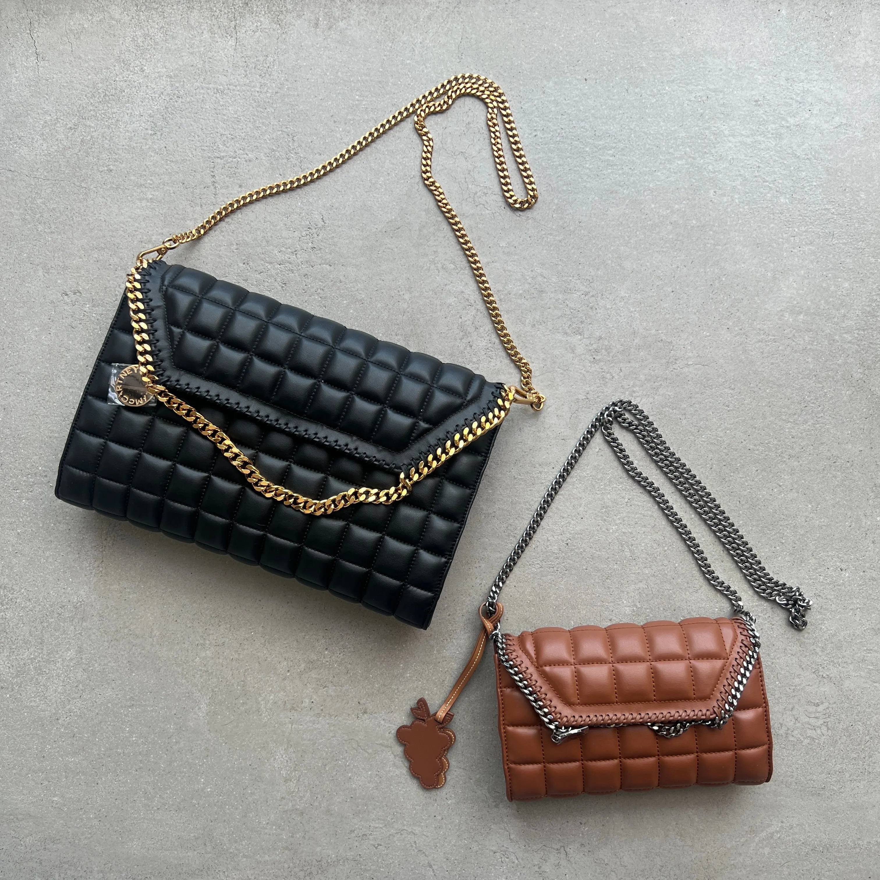 Falabella Large Fold Crossbody Quilted (G), Black Bags_Stella Mccartney_Bags