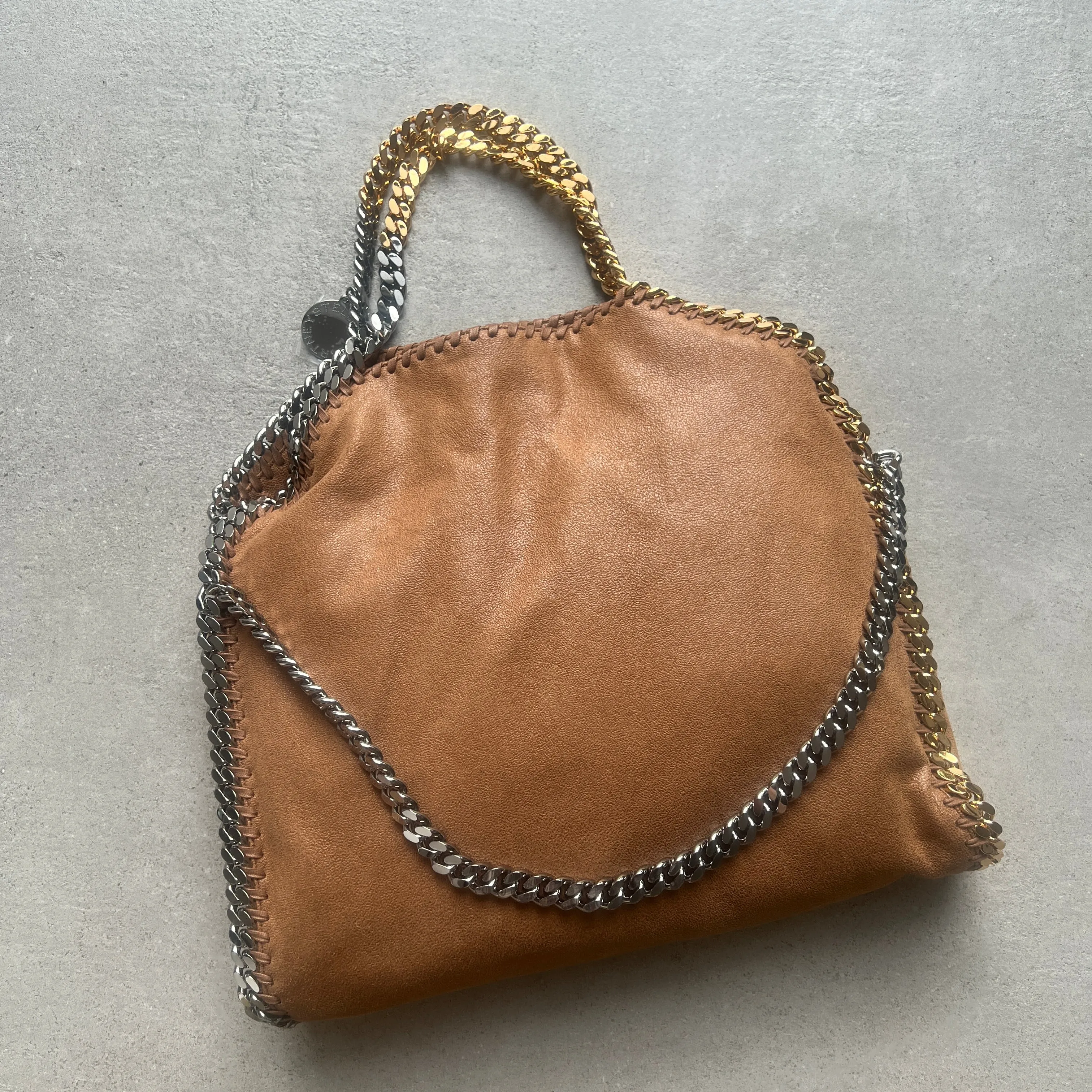 Falabella Large Tote Bag Mix Chain, Pecan Bags_Stella Mccartney_Bags