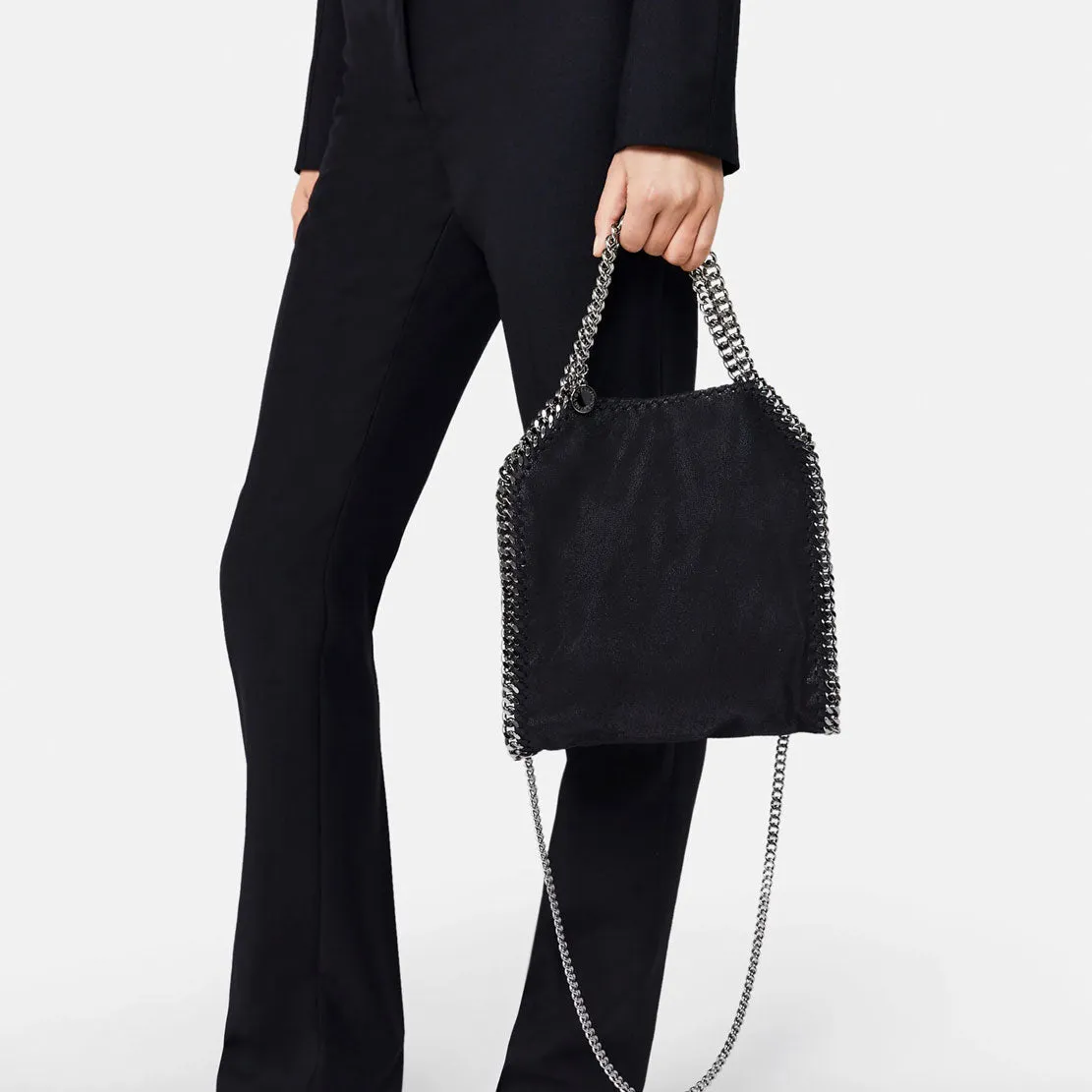 Falabella Mini Tote Bag Eco Deer, Black (S) Bags_Stella Mccartney_Bags