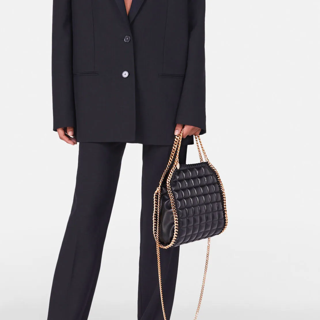 Falabella Mini Tote Bag Quilted (G), Black Bags_Stella Mccartney_Bags