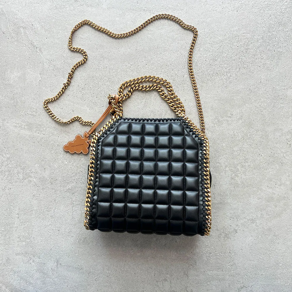 Falabella Mini Tote Bag Quilted (G), Black Bags_Stella Mccartney_Bags