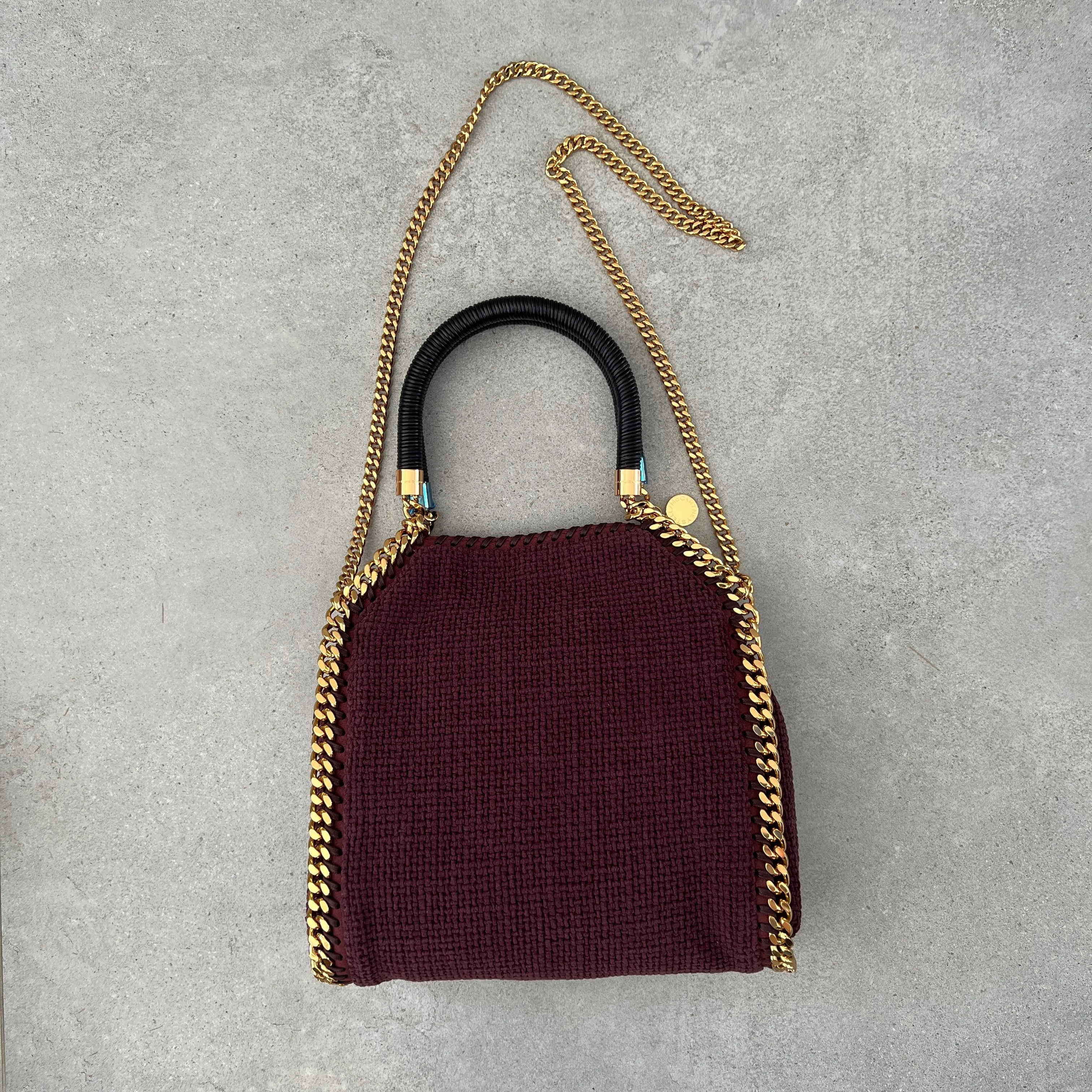 Falabella Mini Tote Handle Wove, Plum Bags_Stella Mccartney_Bags