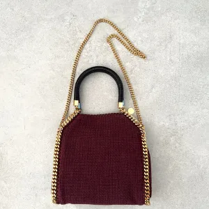Falabella Mini Tote Handle Wove, Plum Bags_Stella Mccartney_Bags
