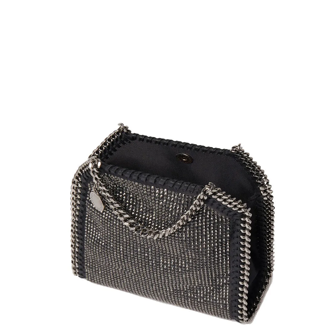 Falabella Tiny Tote Bag, Crystal Hotfix, Black/Hematite Bags_Stella Mccartney_Bags