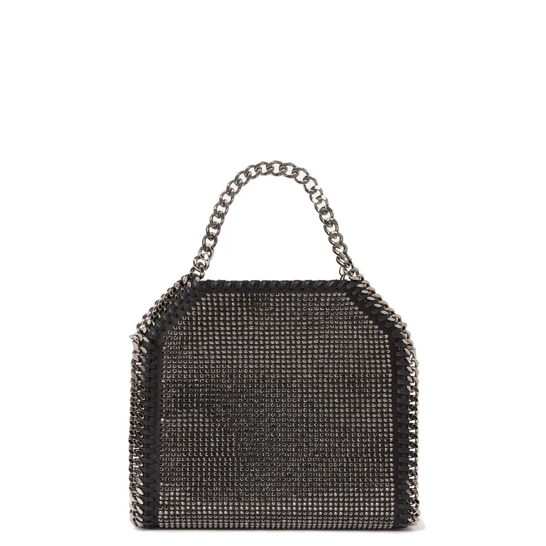 Falabella Tiny Tote Bag, Crystal Hotfix, Black/Hematite Bags_Stella Mccartney_Bags