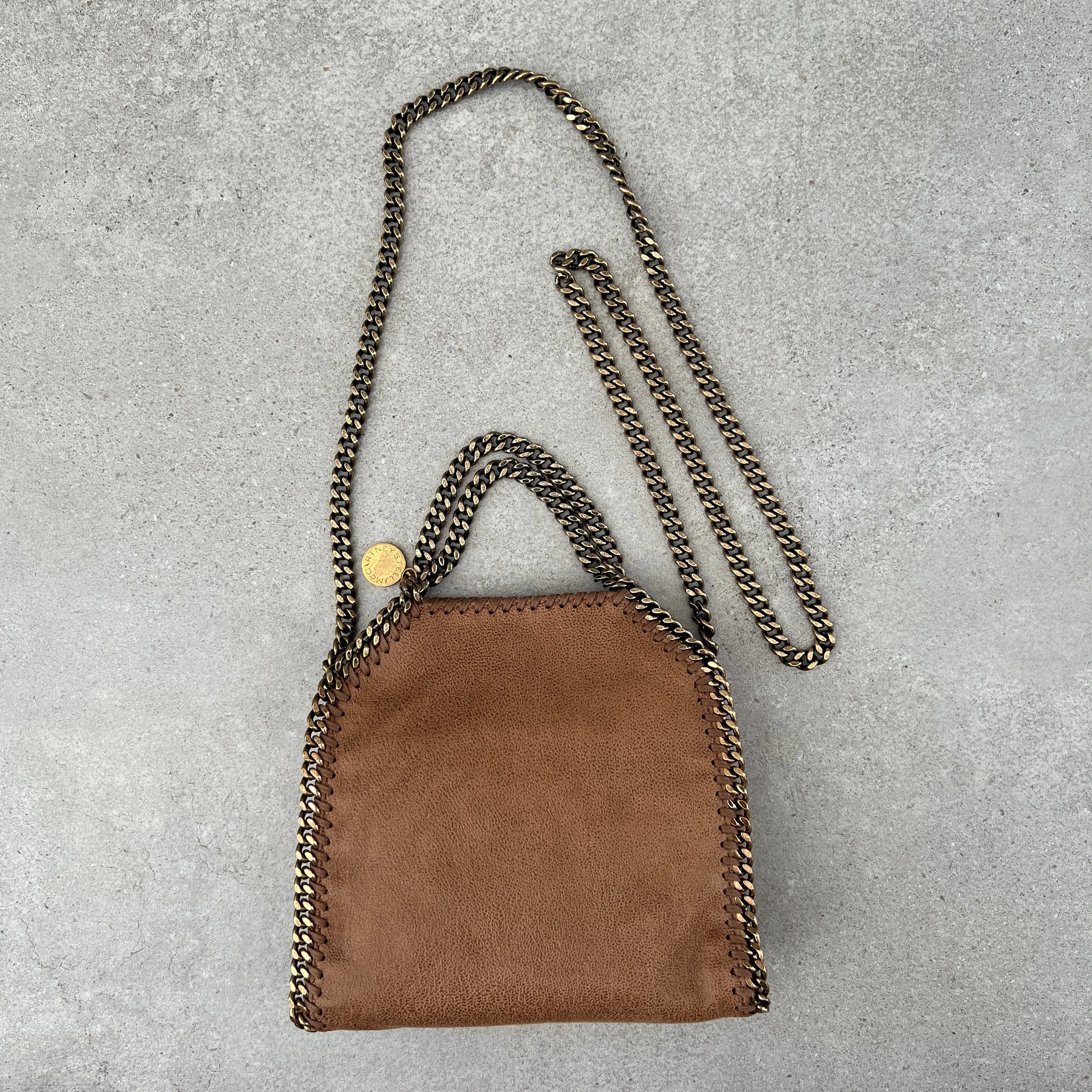 Falabella Tiny Tote Eco Deer (AG), Pecan Bags_Stella Mccartney_Bags