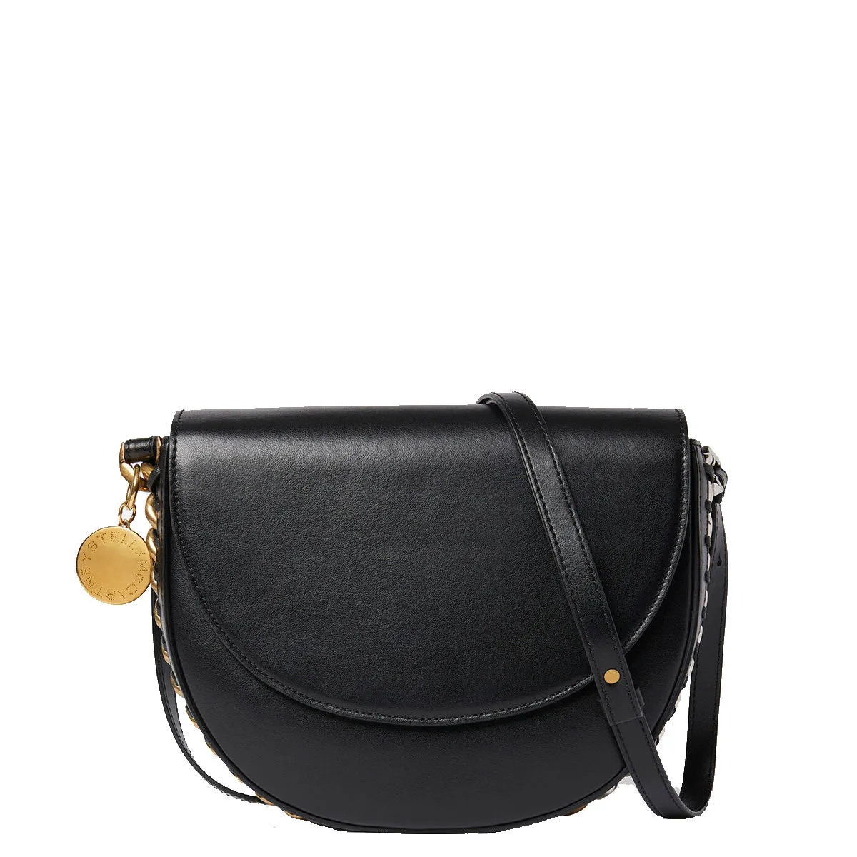 Frayme Medium Flap Bag Alter Mat, Black Bags_Stella Mccartney_Bags
