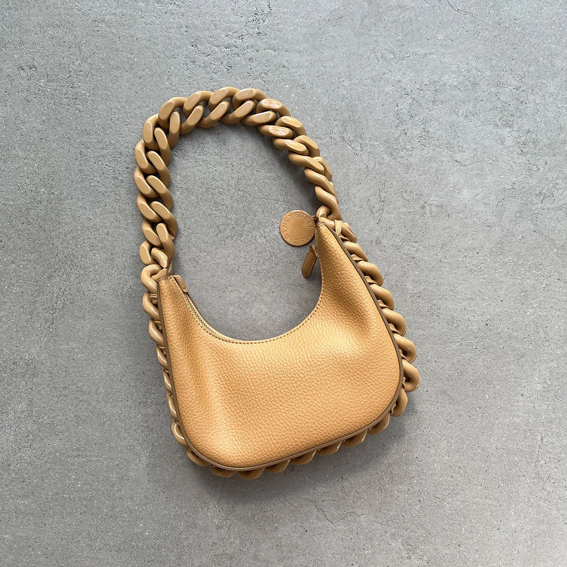 Frayme Shoulder C/B Grainy Tonal, Camel Bags_Stella Mccartney_Bags