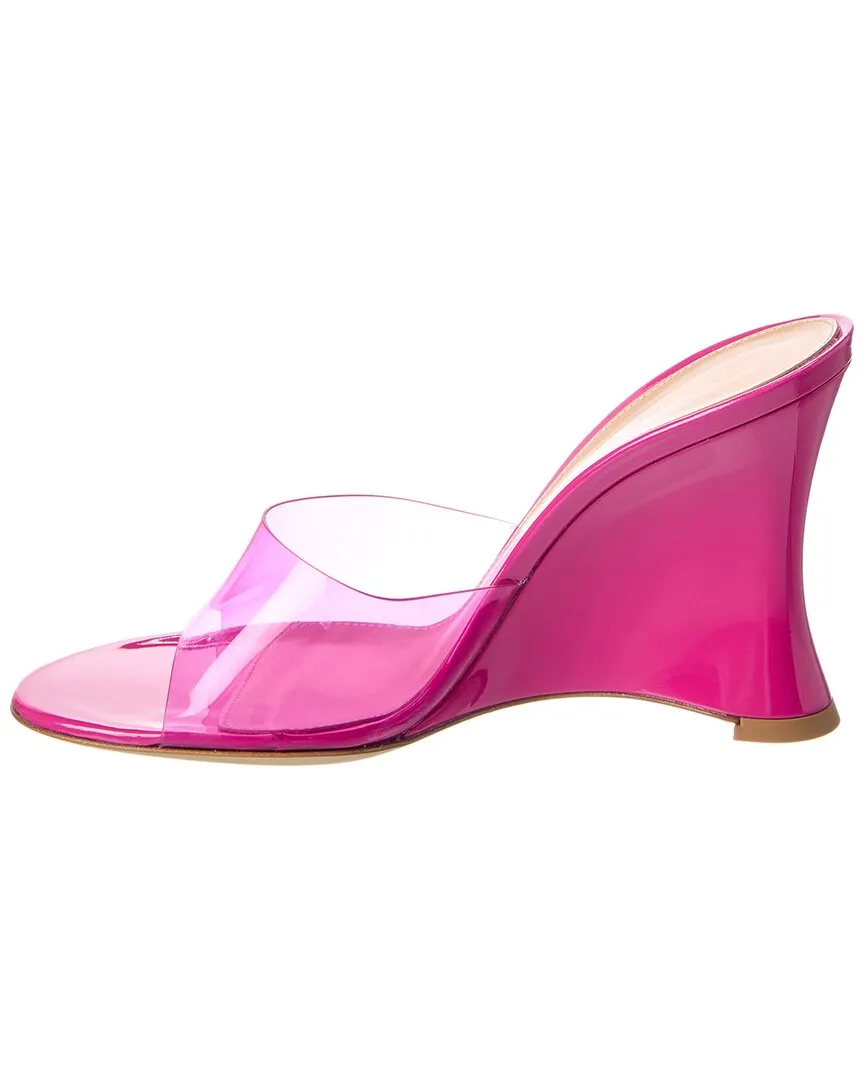 Gianvito Rossi Futura 95 Vinyl & Patent Wedge Sandal