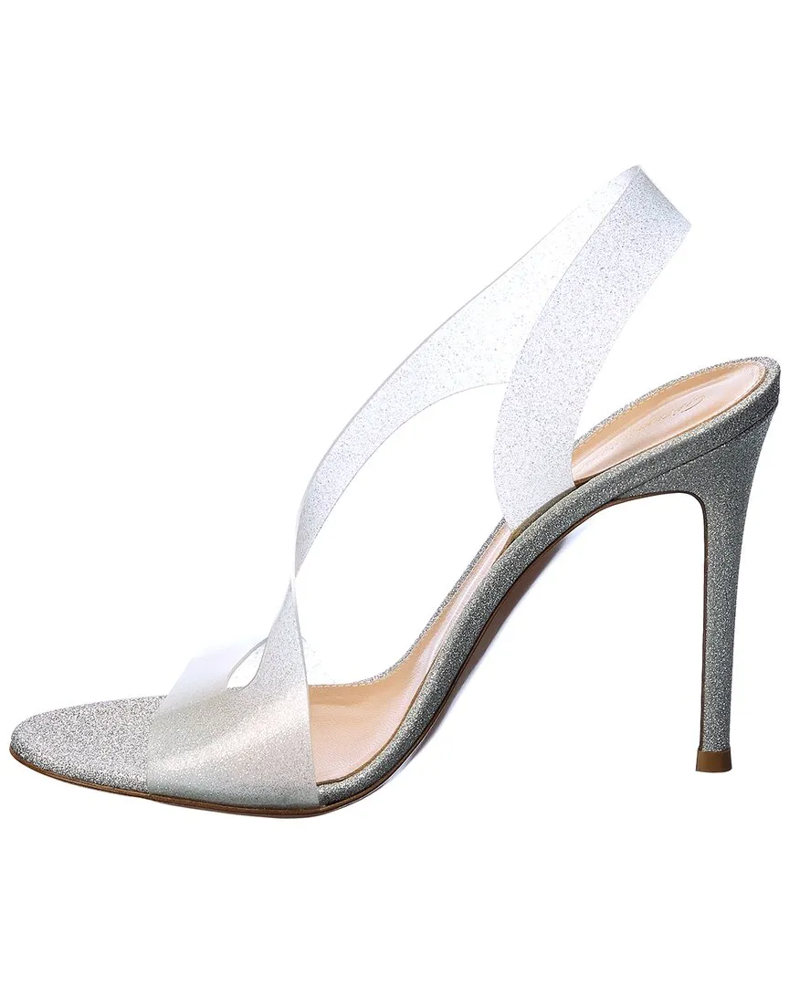 Gianvito Rossi Metropolis 150 Glitter Vinyl Sandal