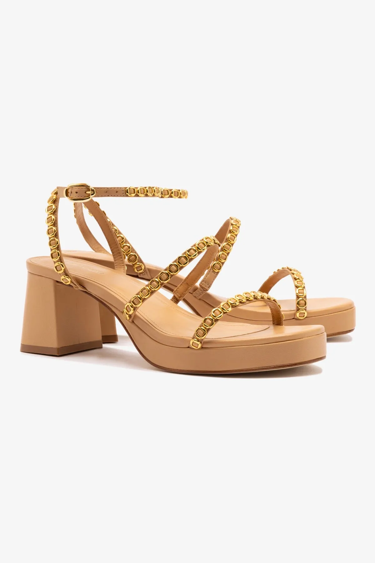 Gio Milanina Sandal In Tan Leather
