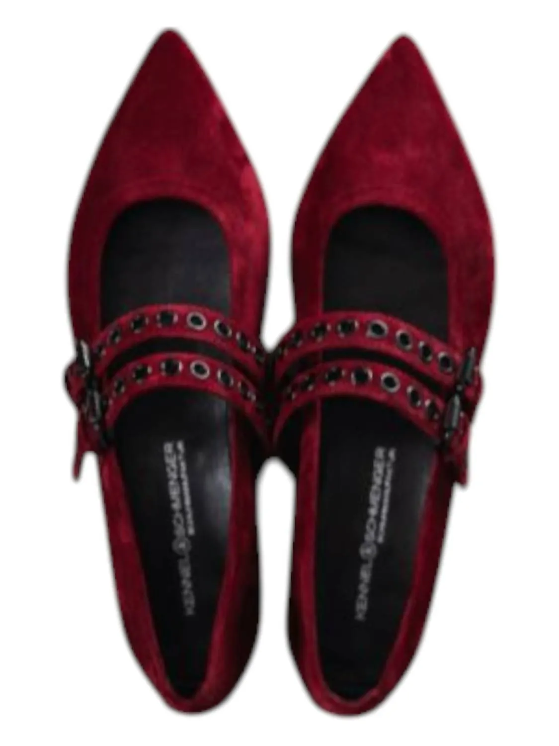 Greta Suede Double Buckle Mary Jane Shoes In Bordeaux