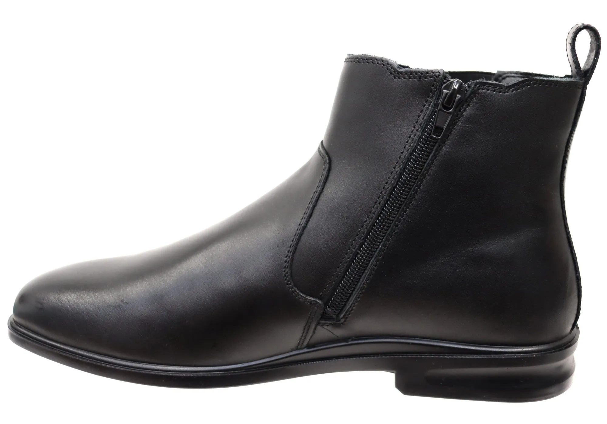 Hush Puppies Eastwood Mens Comfortable Extra Wide Width Leather Boots Hush Puppies Shoes