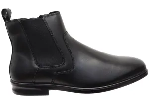Hush Puppies Eastwood Mens Comfortable Extra Wide Width Leather Boots Hush Puppies Shoes