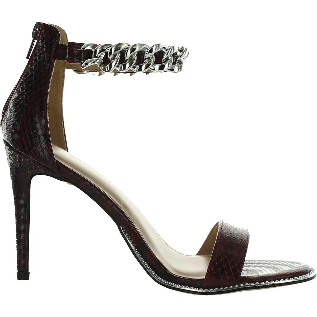 Jadia Womens Embellished Open Toe Heels