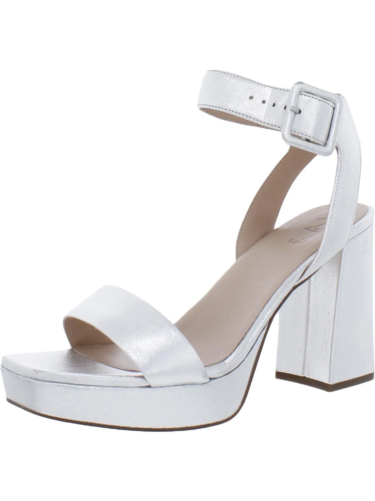 Jaselle Womens Leather Ankle Strap Heels